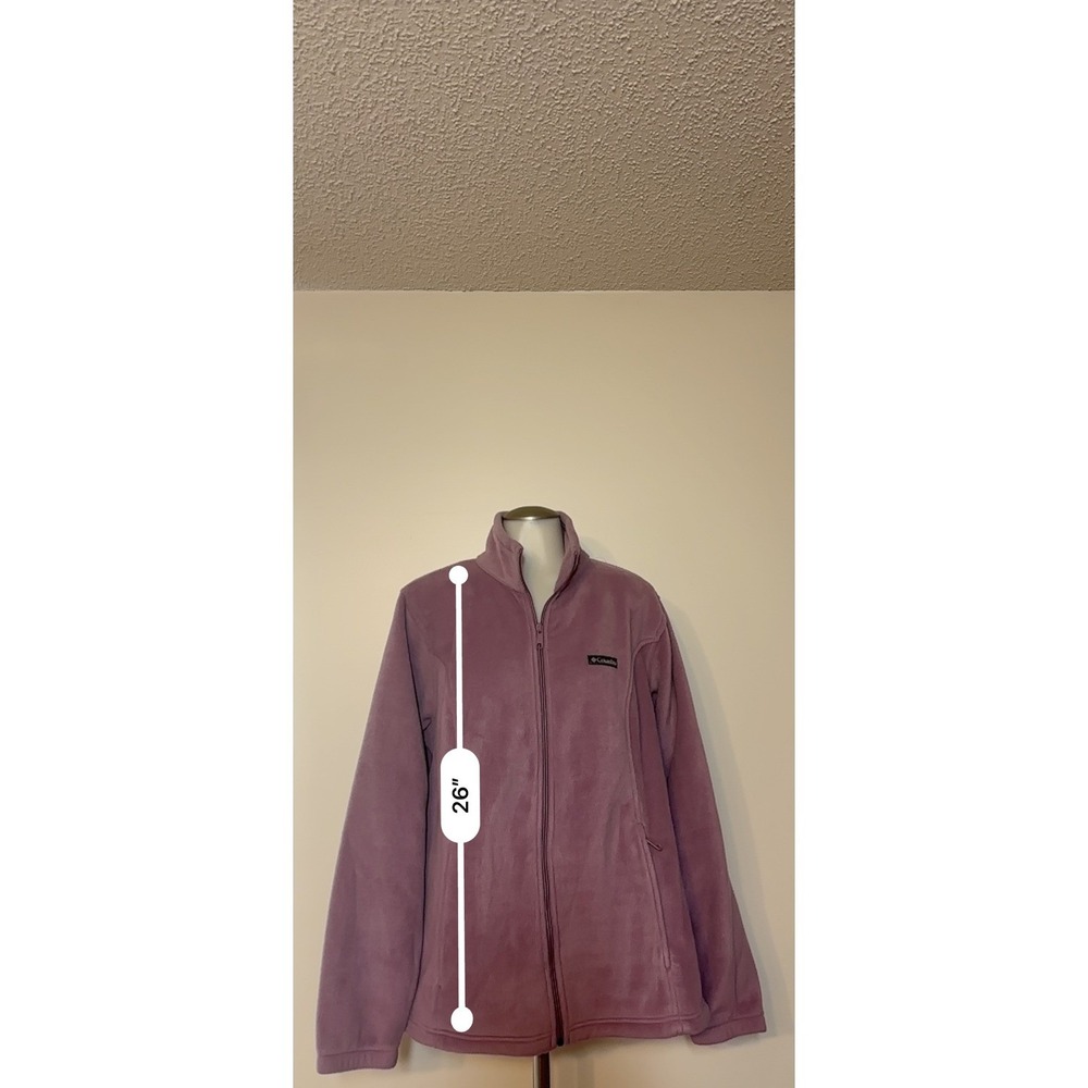 Columbia Fleece Jacket Lavender Full Zip‎ Women's Size XL Cozy!! Pristine!! NWOT - Picture 2 of 6